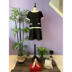 Vintage Black and white Short sleeve Dress